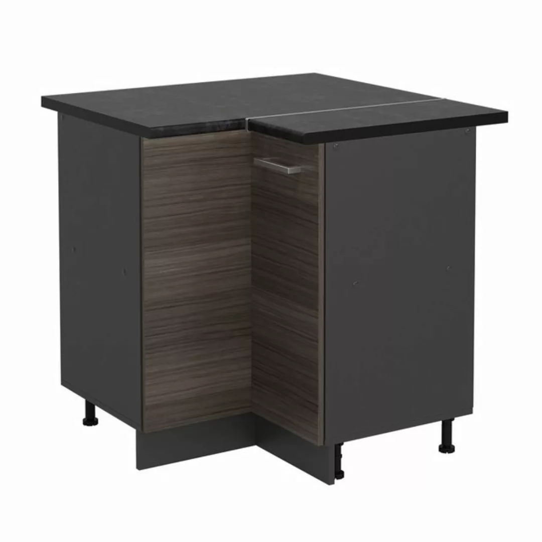 Vicco Eckunterschrank R-Line, Edelgrau/Anthrazit, 75.6 cm, AP Anthrazit günstig online kaufen