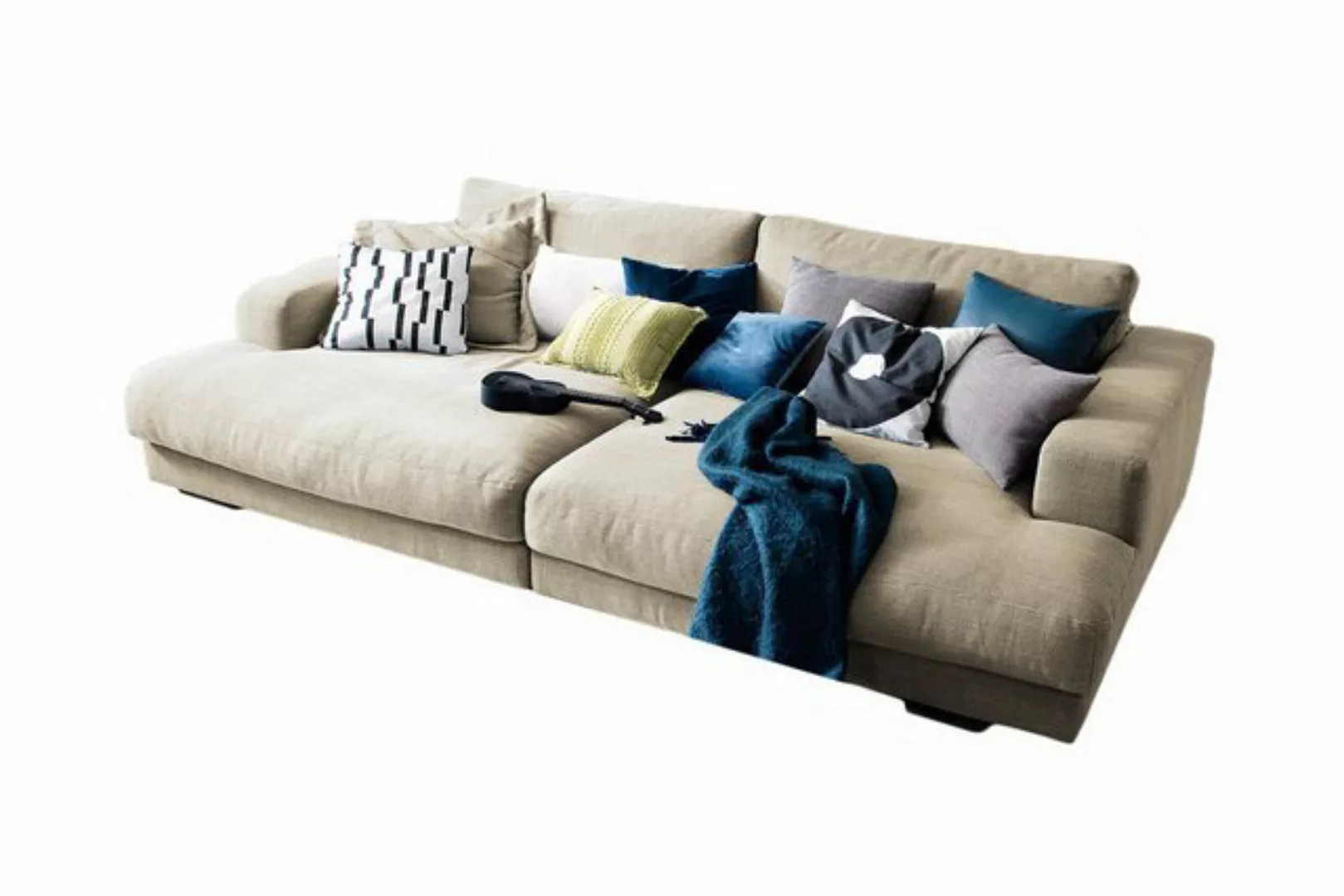 KAWOLA Big-Sofa MADELINE, Stoff od. Cord, versch. Tiefen und versch. Farben günstig online kaufen