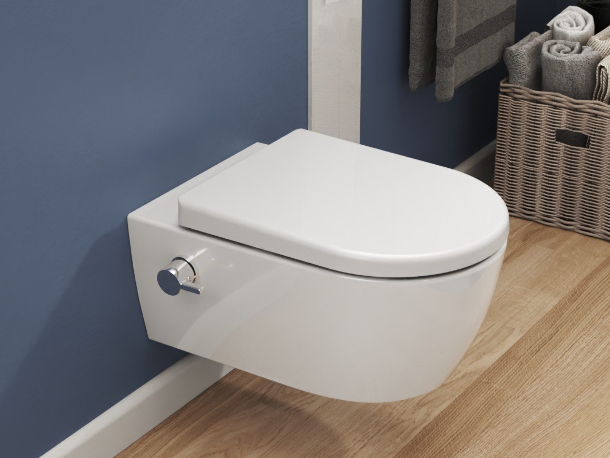 SSWW Dusch-WC mit Softclose WC-Sitz Tiefspül-WC günstig online kaufen