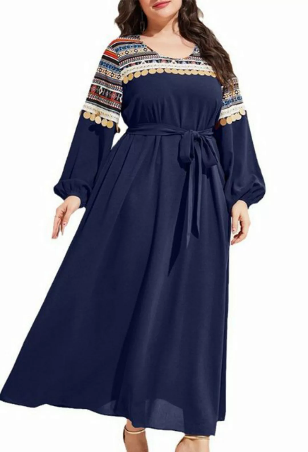 MIMIOO Maxikleid Träger, Taille, lange Kleider, Damenbekleidung in großen G günstig online kaufen