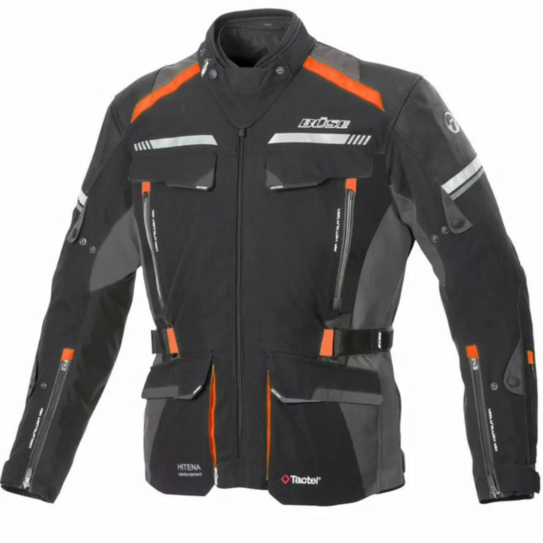 Büse Motorradjacke Büse Highland II Jacke schwarz / orange 54 günstig online kaufen
