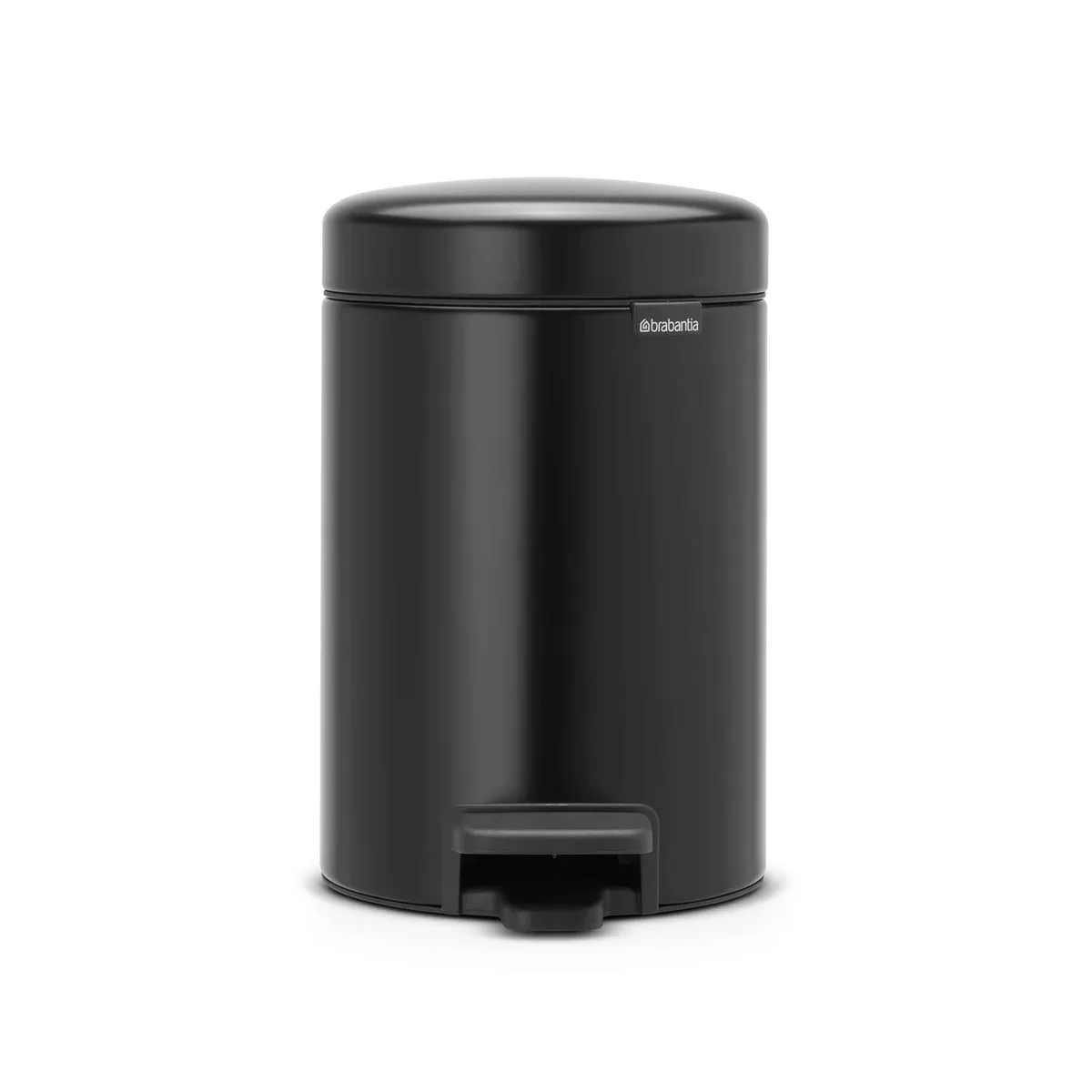 New Icon Treteimer 3 Liter matt black (schwarz) günstig online kaufen
