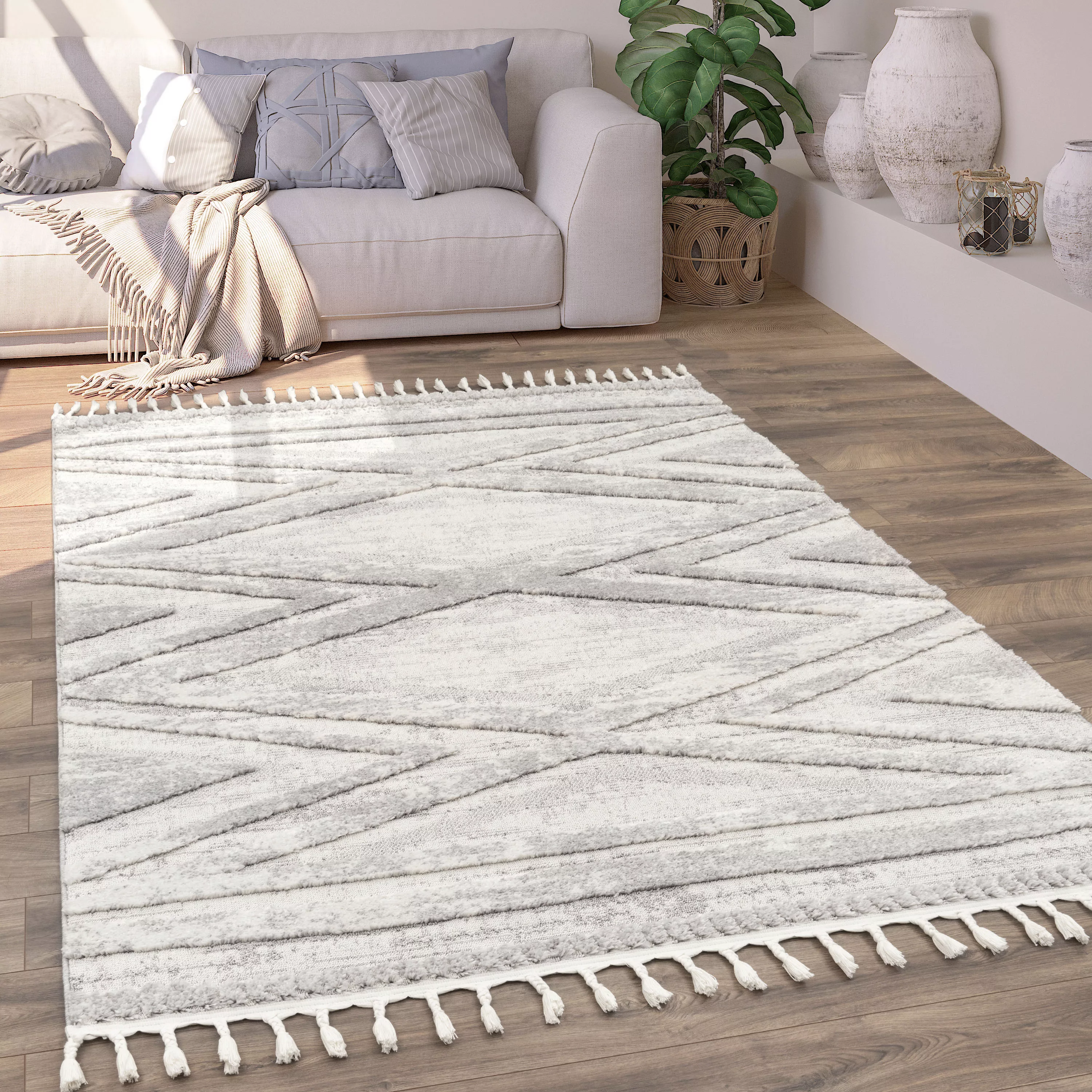 Paco Home Teppich »Auckland 295«, rechteckig, 21 mm Höhe, Kurzflor, meliert günstig online kaufen