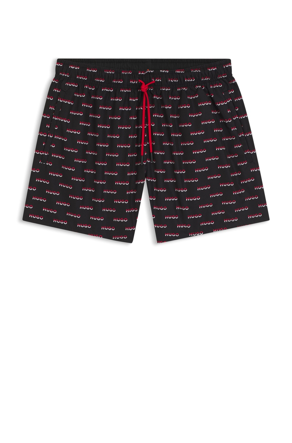 HUGO Underwear Badehose, durchgehender Split-Logo-Print, Verstellbarer Tunn günstig online kaufen