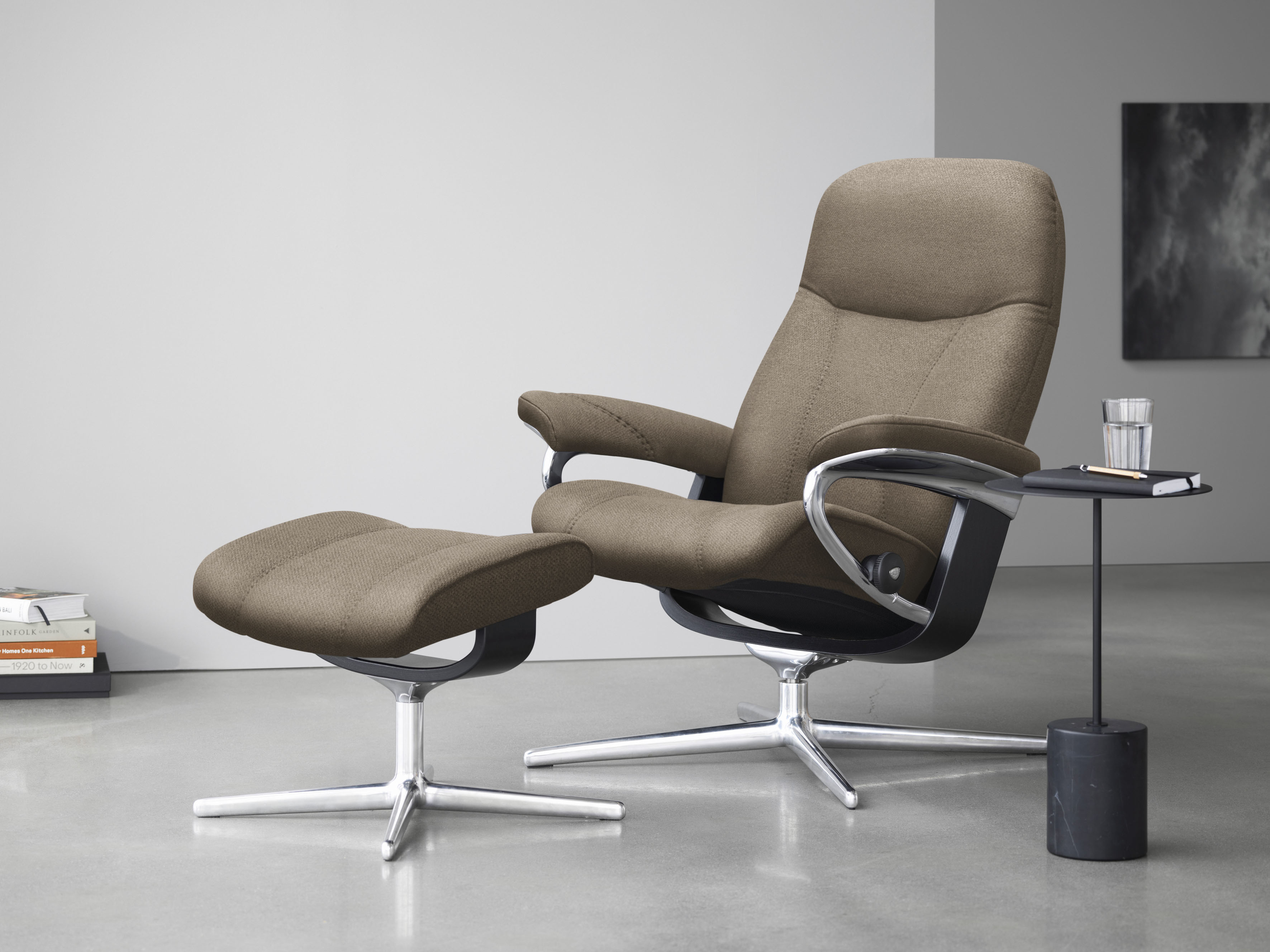 Stressless Relaxsessel "Consul", (Set, Relaxsessel mit Hocker), mit Hocker, günstig online kaufen