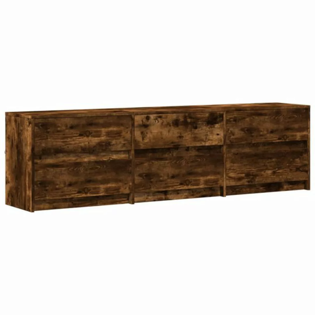 vidaXL TV-Schrank TV-Schrank mit LED-Beleuchtung Räuchereiche 180x34x50 cm günstig online kaufen