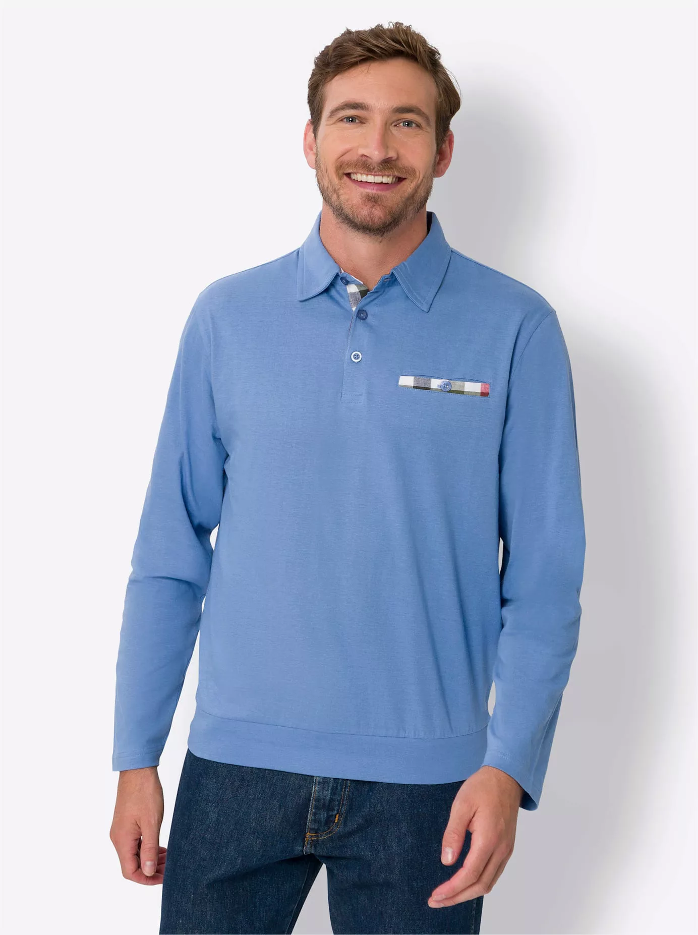 Classic Poloshirt "Langarm-Poloshirt", (1 tlg.) günstig online kaufen
