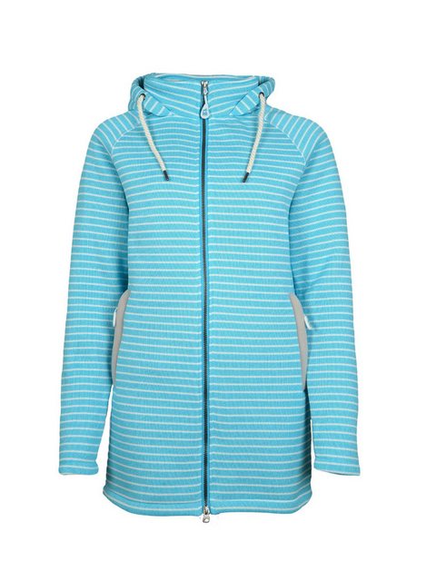 Michael Heinen Strickfleecejacke Damen lang, kuschelig, gestreift (1-St) günstig online kaufen