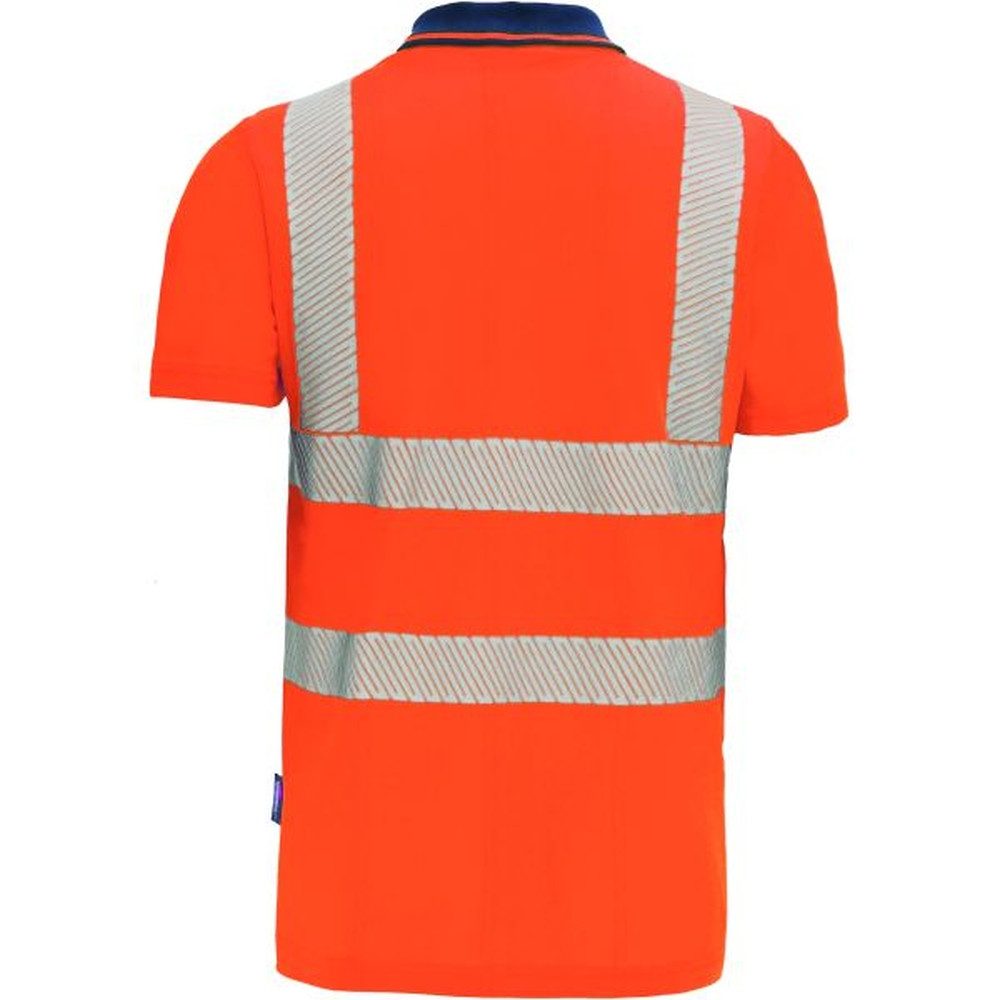 vizwell Warnschutz-Shirt Poloshirt Arbeitsshirt Polo-Shirt leuchtfarbe günstig online kaufen