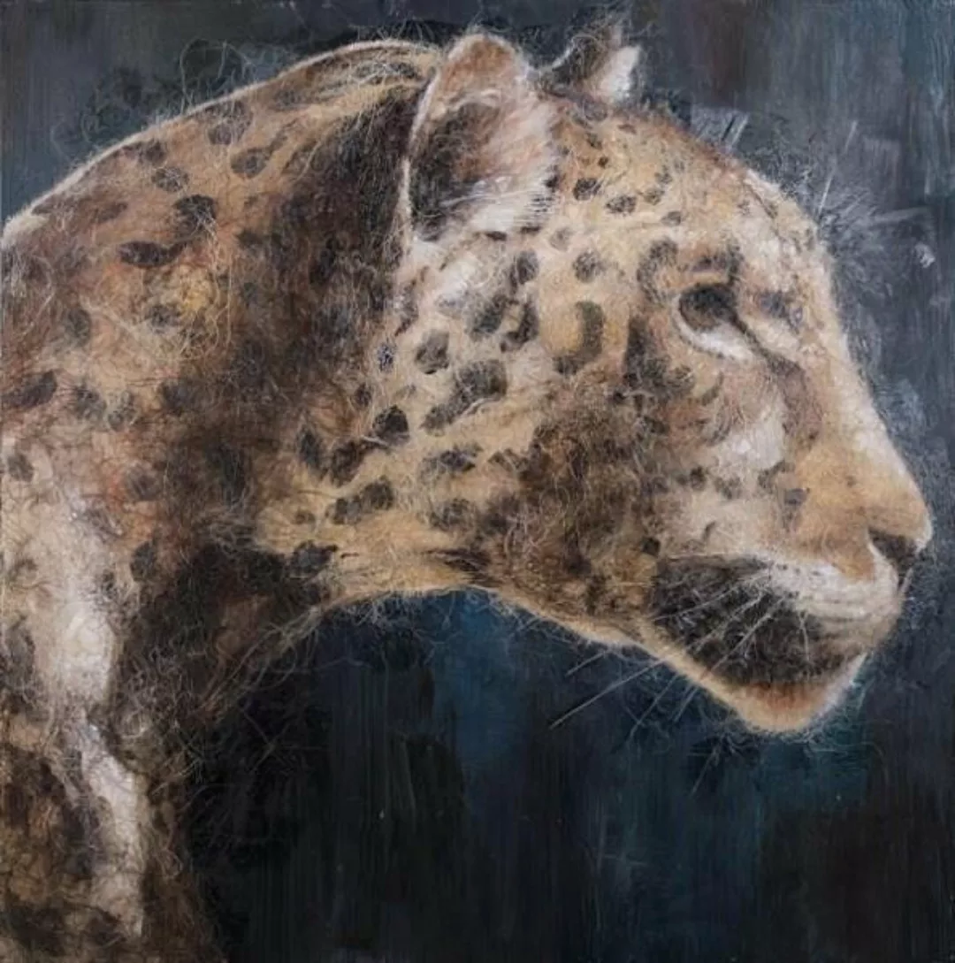 La Casa di Caesar Wandbilder & -deko Ölbild Leopardenkopf 100 x 100 x 3,8 c günstig online kaufen