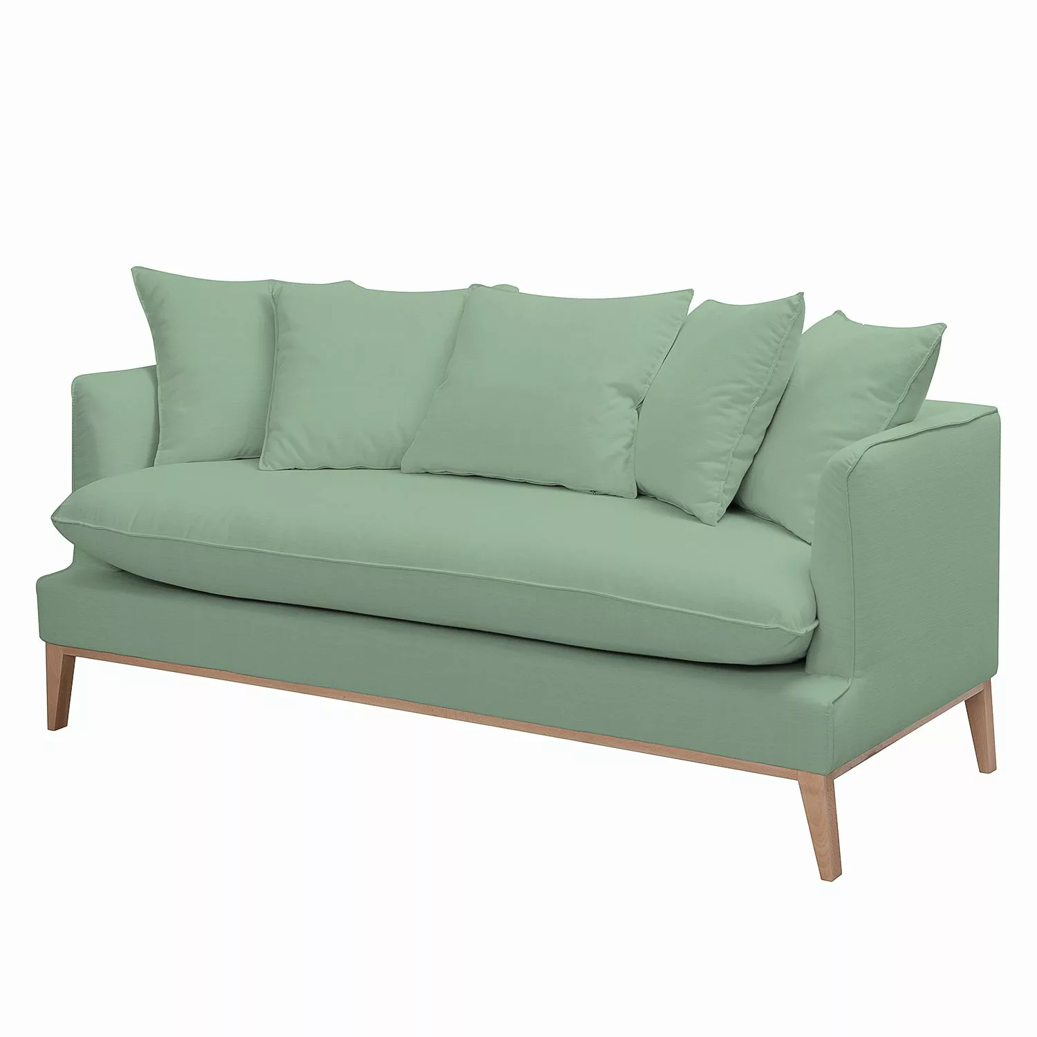 home24 Eva Padberg Collection Sofa Lavina 3-Sitzer Mint Webstoff 187x95x85 günstig online kaufen