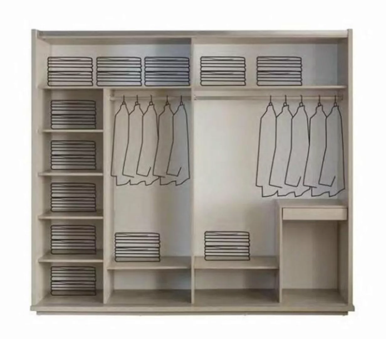 JVmoebel Kleiderschrank Stilvoller Weißer Kleiderschrank Schlafzimmer Schrä günstig online kaufen