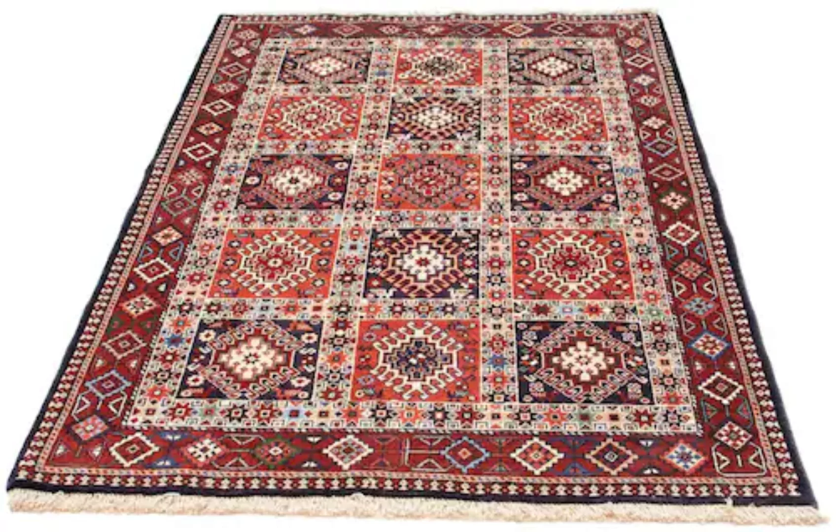 morgenland Wollteppich »Yalameh Medaillon Blu scuro 151 x 101 cm«, rechteck günstig online kaufen