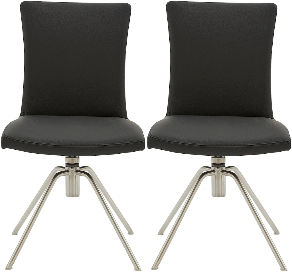 Musterring Polsterstuhl "Helmond 6700", (Set), 2 St., Echtleder, Drehgestel günstig online kaufen