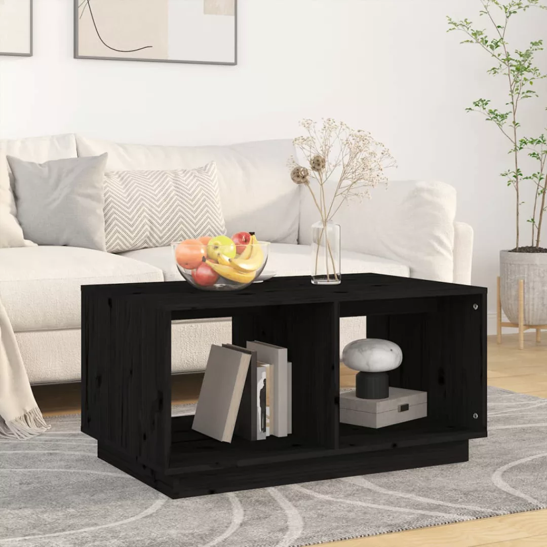 Vidaxl Couchtisch Schwarz 80x50x40 Cm Massivholz Kiefer günstig online kaufen