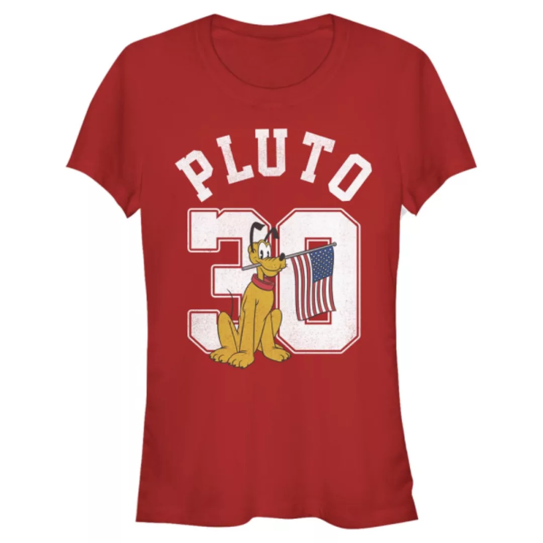 Disney Classics - Micky Maus - Pluto Collegiate - Frauen T-Shirt günstig online kaufen
