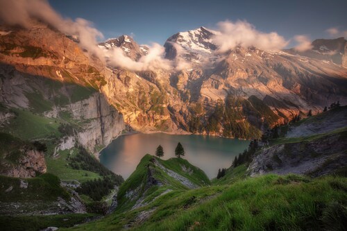 Papermoon Fototapete »Photo-Art RICHARD BERESFORD HARRIS, OESCHINSEE« günstig online kaufen