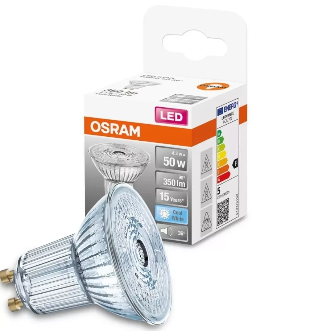 Osram LED-Leuchtmittel GU10 4,3 W Neutralweiß 350 lm EEK: F 5,2 x 5 cm (H x günstig online kaufen