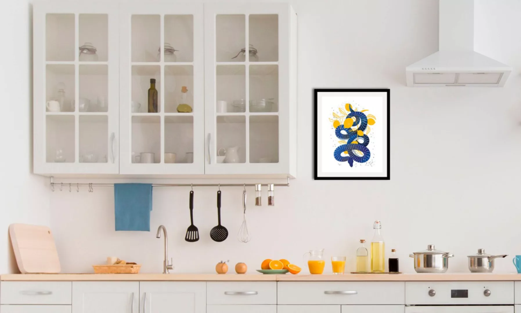 queence Bild »Lemon Snake«, Obst-Obst Bilder-Schriftzug-Figuren-Tiere-Repti günstig online kaufen