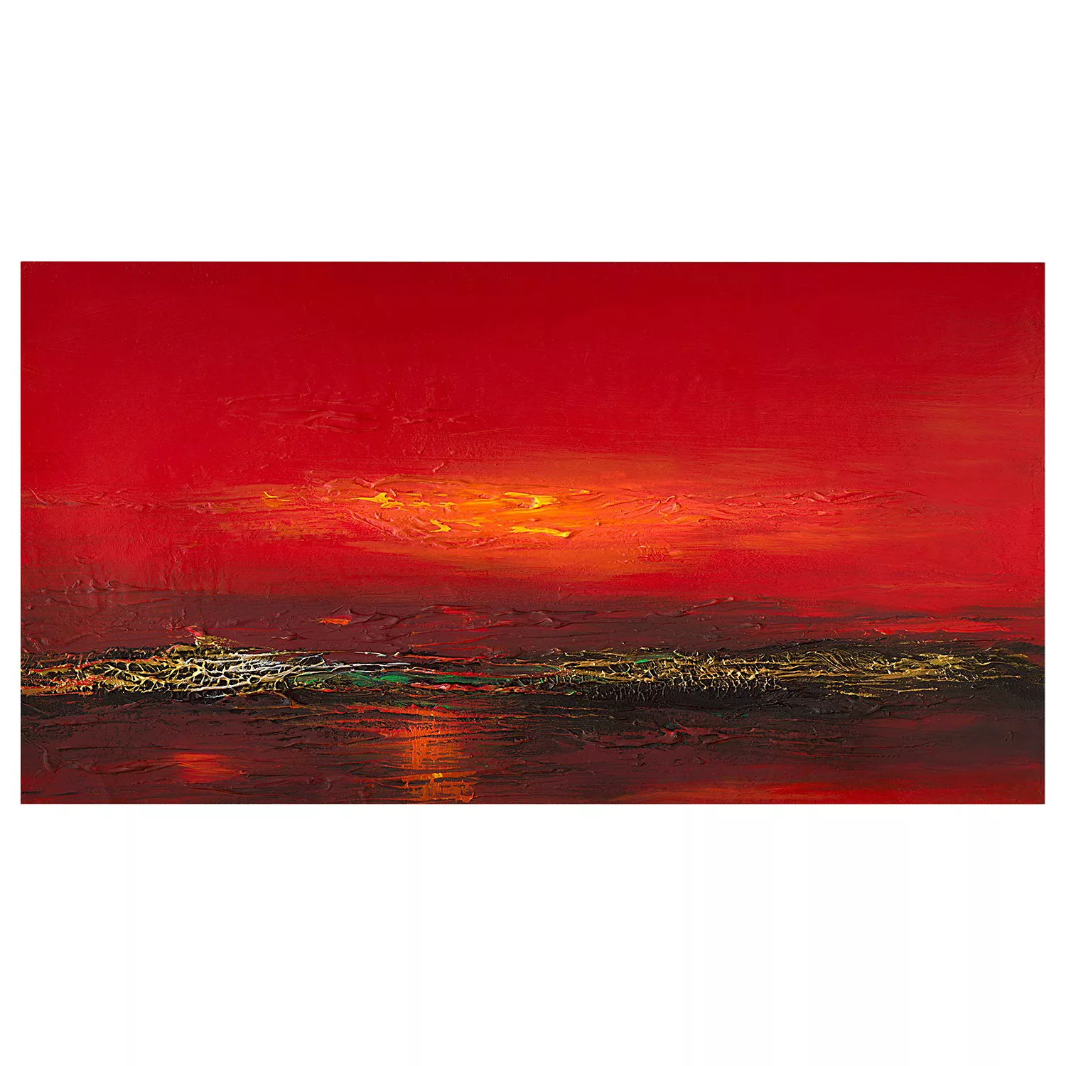 home24 Bild Roter Sonnenuntergang am Meer günstig online kaufen