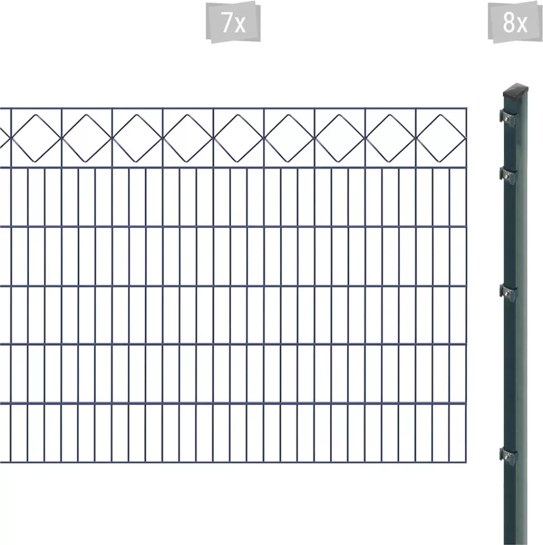 Arvotec Doppelstabmattenzaun "EXCLUSIVE 120 zum Einbetonieren "Karo" mit Zi günstig online kaufen