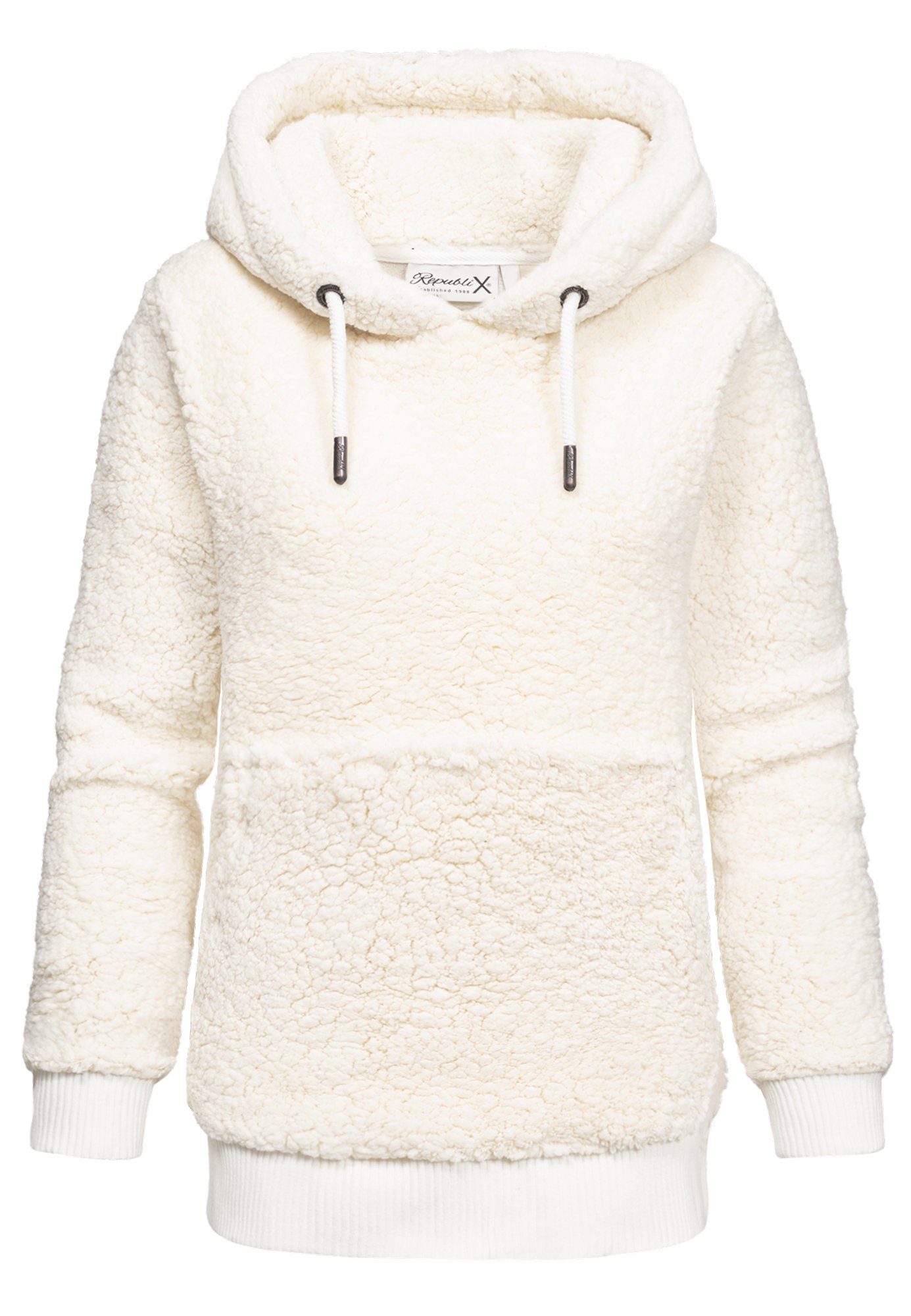 REPUBLIX Kapuzenpullover CHARLIZE Damen Teddy Sweatjacke günstig online kaufen