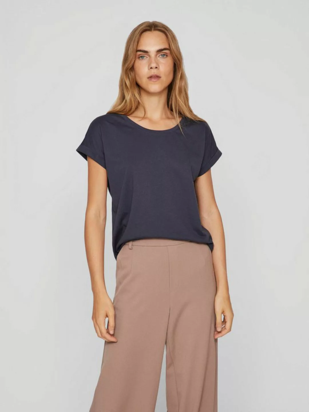 Vila Rundhalsshirt VIDREAMERS NEW PURE T-SHIRT/SU-NOOS Basic Damen-T-Shirt günstig online kaufen