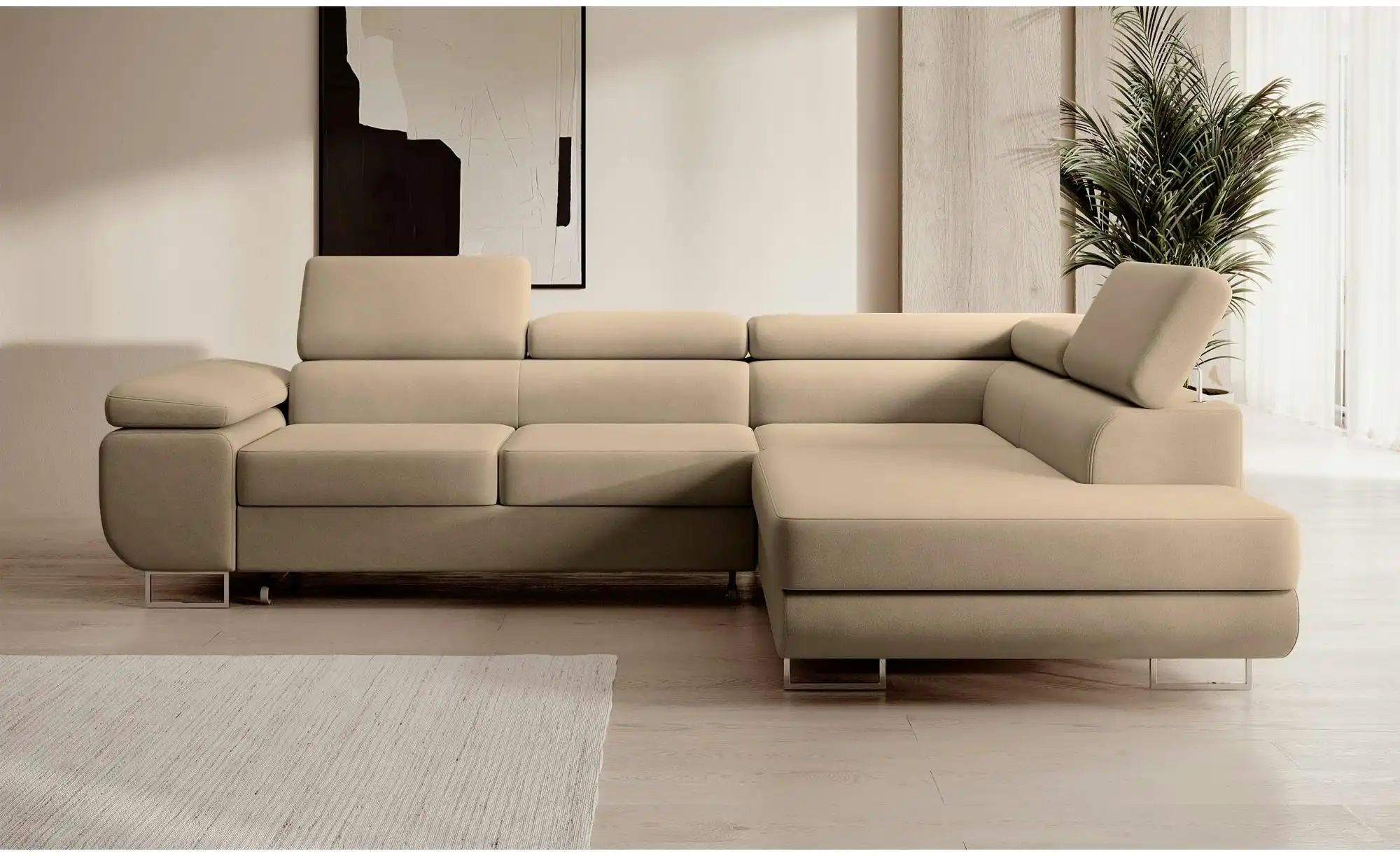 Selsey Ecksofa mit Schlaffunktion Stevil ¦ beige ¦ Maße (cm): B: 275 H: 90 günstig online kaufen