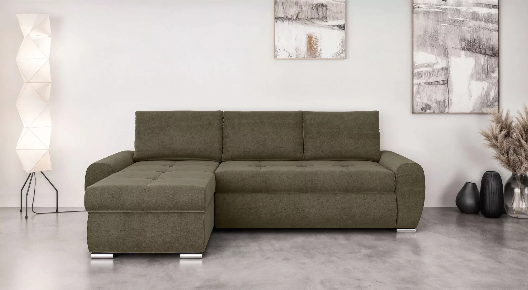 INOSIGN Ecksofa "HAVERHILL Schlafsofa mit Bettkasten, Maße B/H/T: 237/89/16 günstig online kaufen