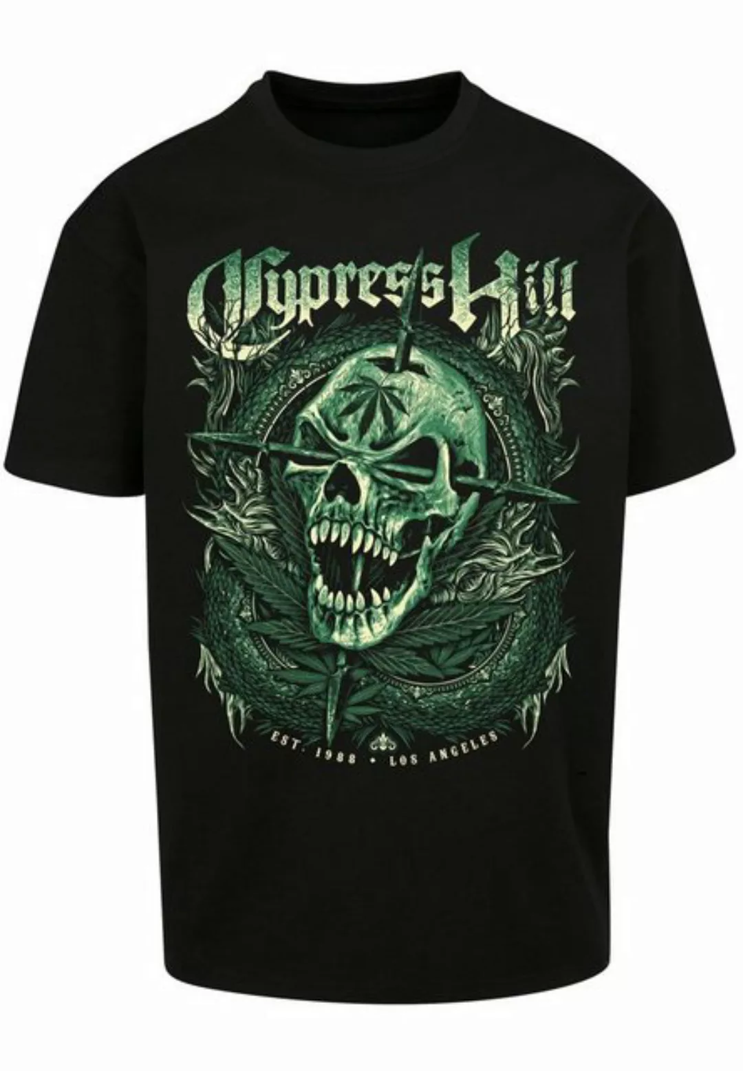 MisterTee Kurzarmshirt Herren Cypress Hill Skull Face Oversize Tee (1-tlg) günstig online kaufen