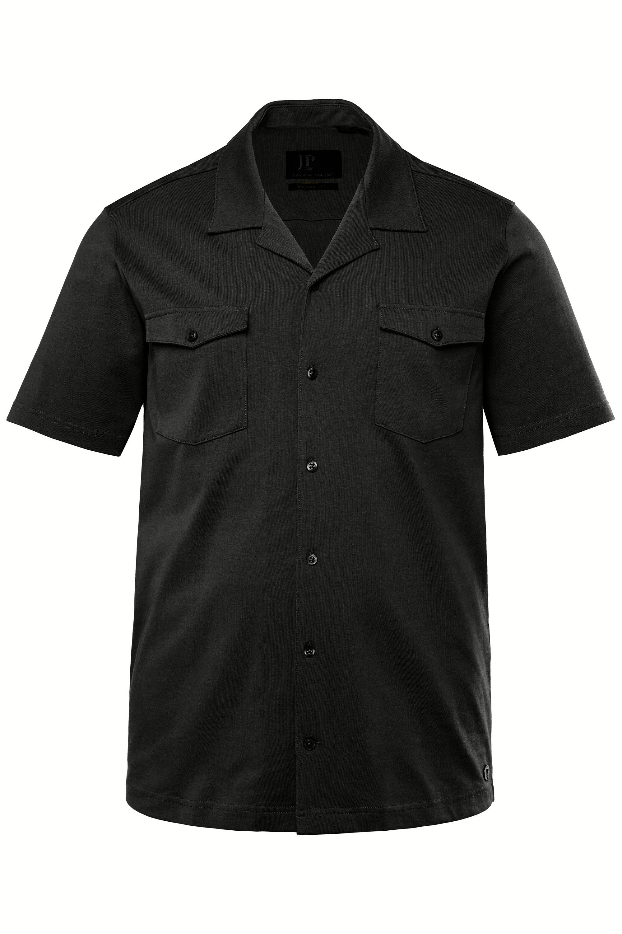 JP1880 Kurzarmhemd JP1880 Jersey-Hemd Halbarm Cuba-Kragen günstig online kaufen