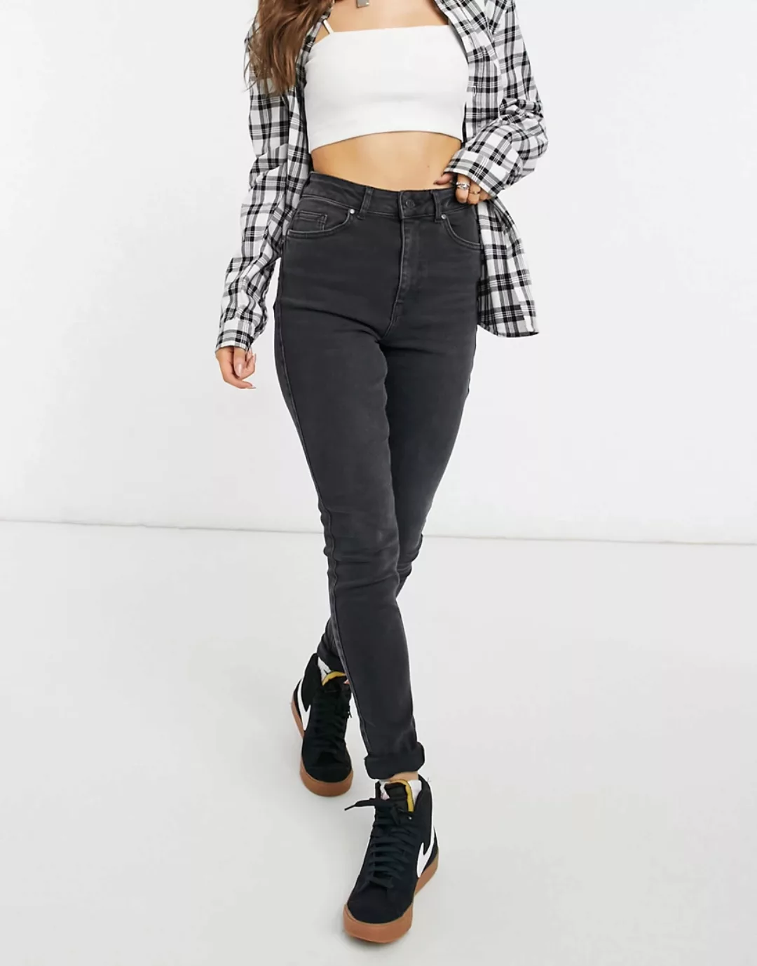 Object – Harper – Schwarze Jeans mit engem Schnitt günstig online kaufen