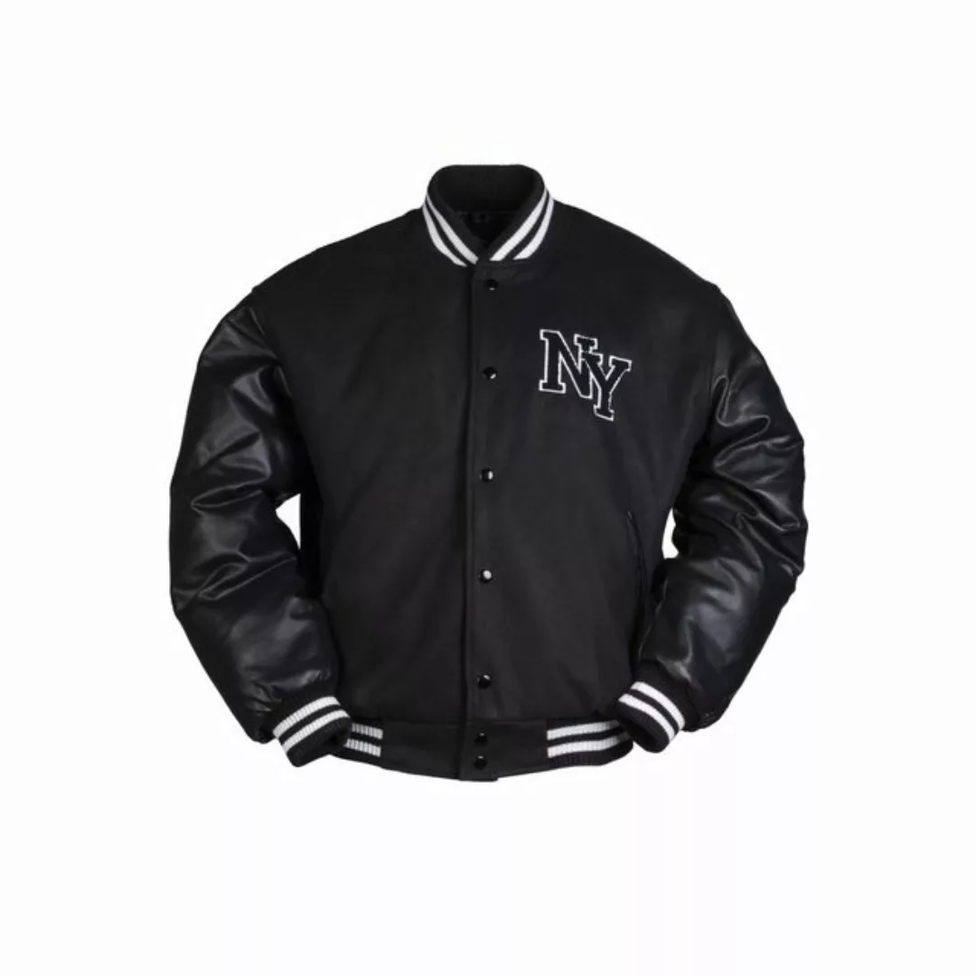 Mil-Tec Collegejacke NY BASEBALL JACKE M.PATCH SCHWARZ - XXL NY Schriftzug günstig online kaufen