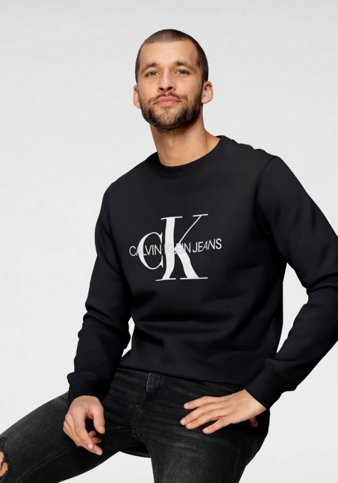 Calvin Klein Jeans Sweatshirt ICONIC MONOGRAM CREWNECK günstig online kaufen