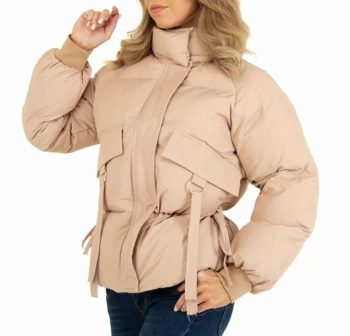 Ital-Design Winterjacke Damen Freizeit Gefüttert Winterjacke in Beige günstig online kaufen