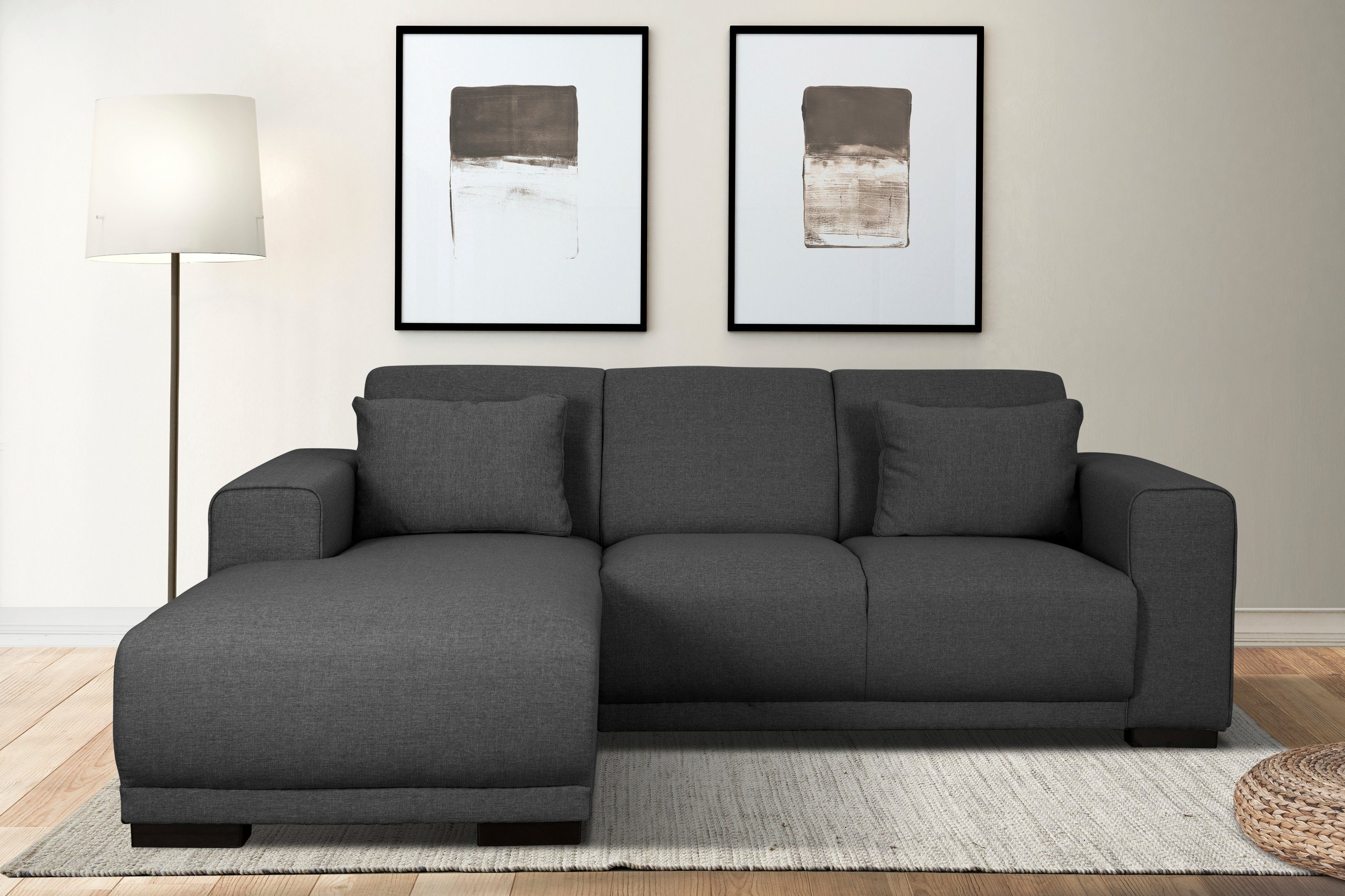 Home affaire Ecksofa "BORNHOLM L-Form mit Recamiere, Maße B/T/H: 234/162/85 günstig online kaufen