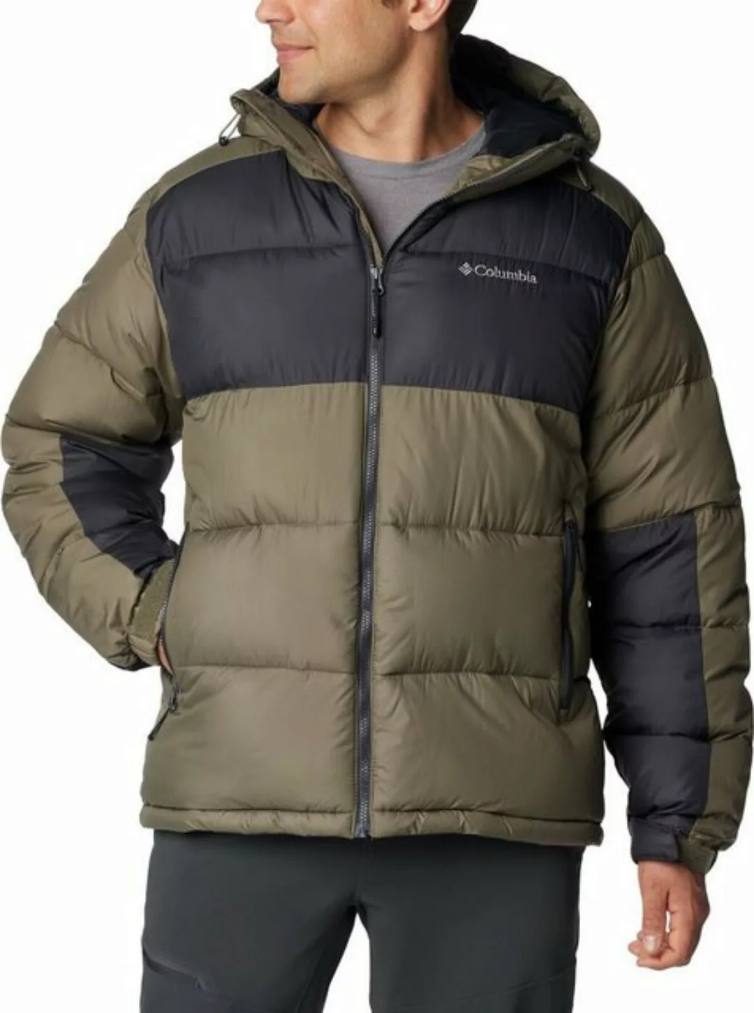 Columbia Funktionsjacke Pike Lake II Hooded Jacket Stone Green, Collegiate günstig online kaufen