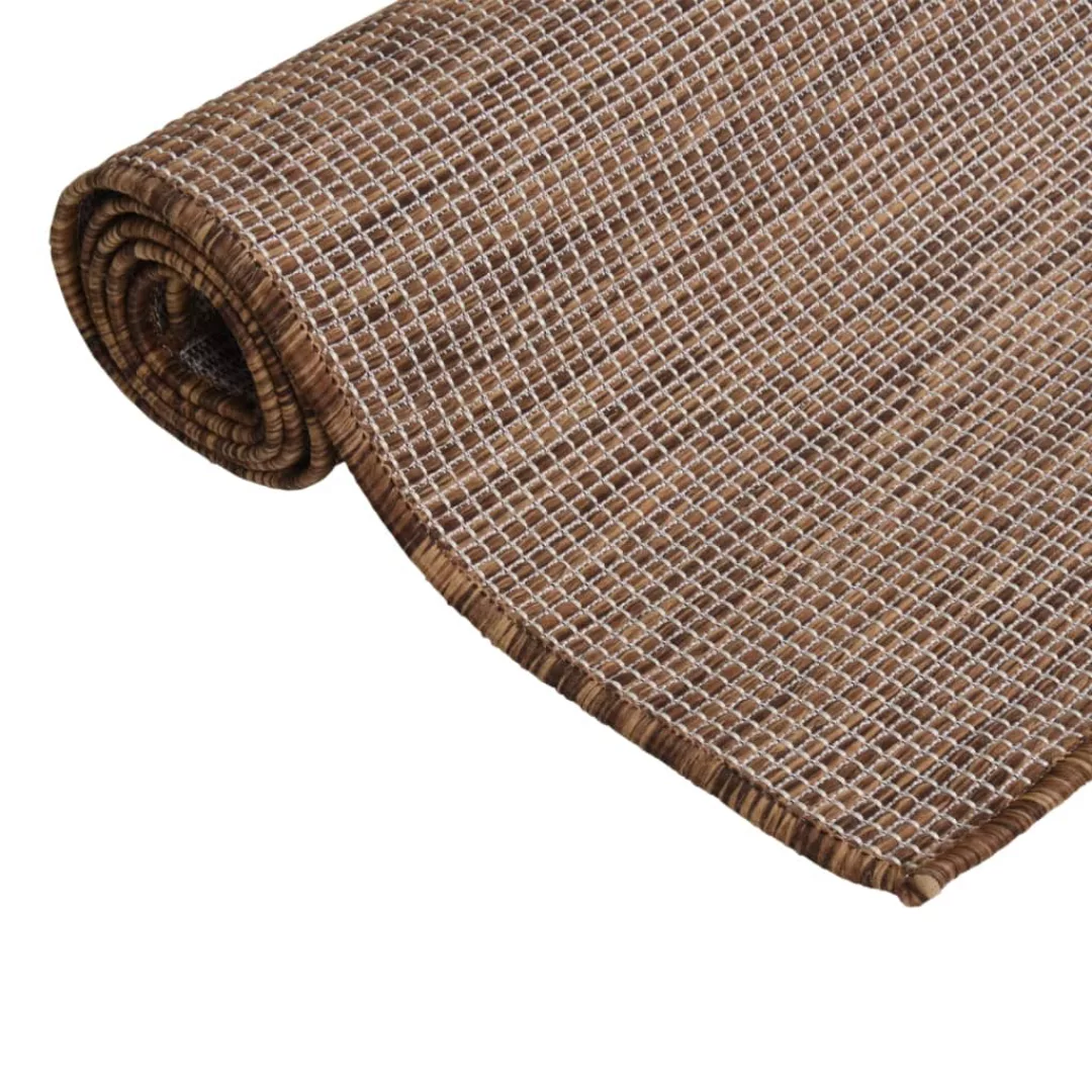 Vidaxl Outdoor-teppich Flachgewebe 120x170 Cm Braun günstig online kaufen