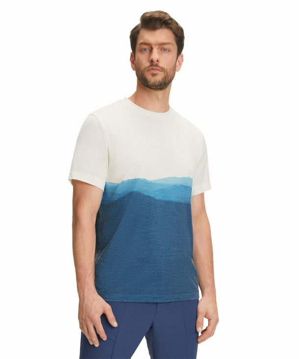 FALKE Herren T-Shirt Rundhals, L, Blau, Schurwolle, 38377-675304 günstig online kaufen