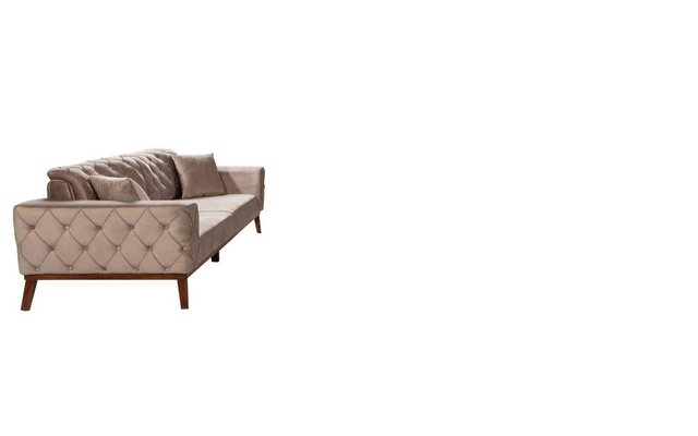 JVmoebel Sofa Sofagarnitur Sofa 3+3+1 Sitz Wohnzimmer Braun Sessel Stoff, M günstig online kaufen