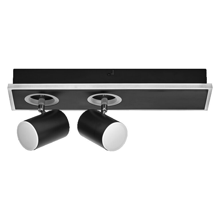 LEDVANCE LED-Deckenstrahler Mars, 3-fl., 2 Spots, schwarz günstig online kaufen
