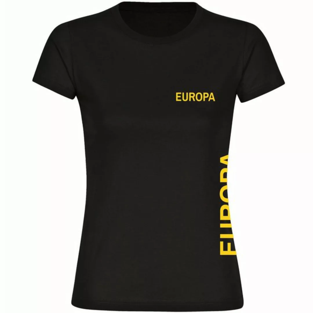 multifanshop T-Shirt Damen Europa - Brust & Seite - Frauen günstig online kaufen