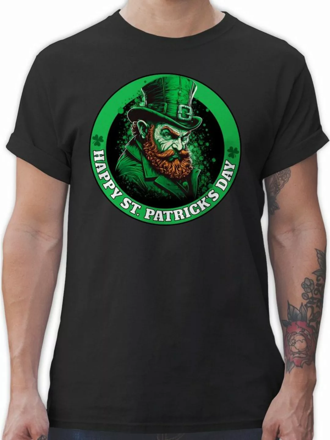 Shirtracer T-Shirt Happy Irischen Nationalfeiertag Leprechaun Kobold St. Pa günstig online kaufen