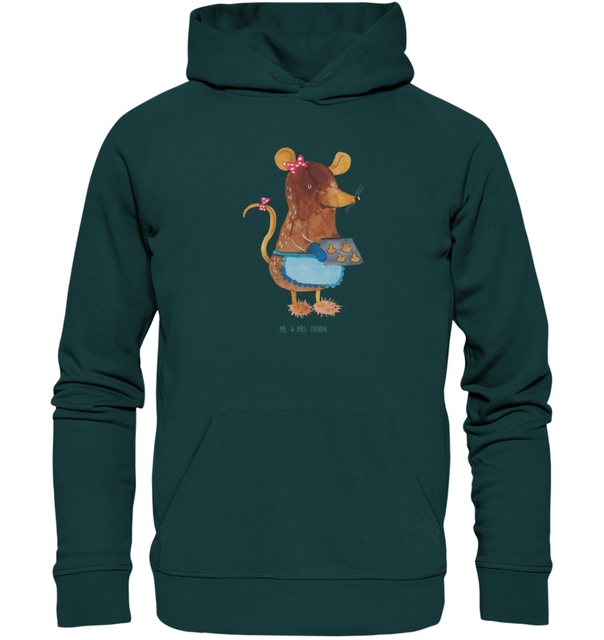 Mr. & Mrs. Panda Hoodie Größe XS Maus Kekse - Mid Heather Green - Geschenk, günstig online kaufen