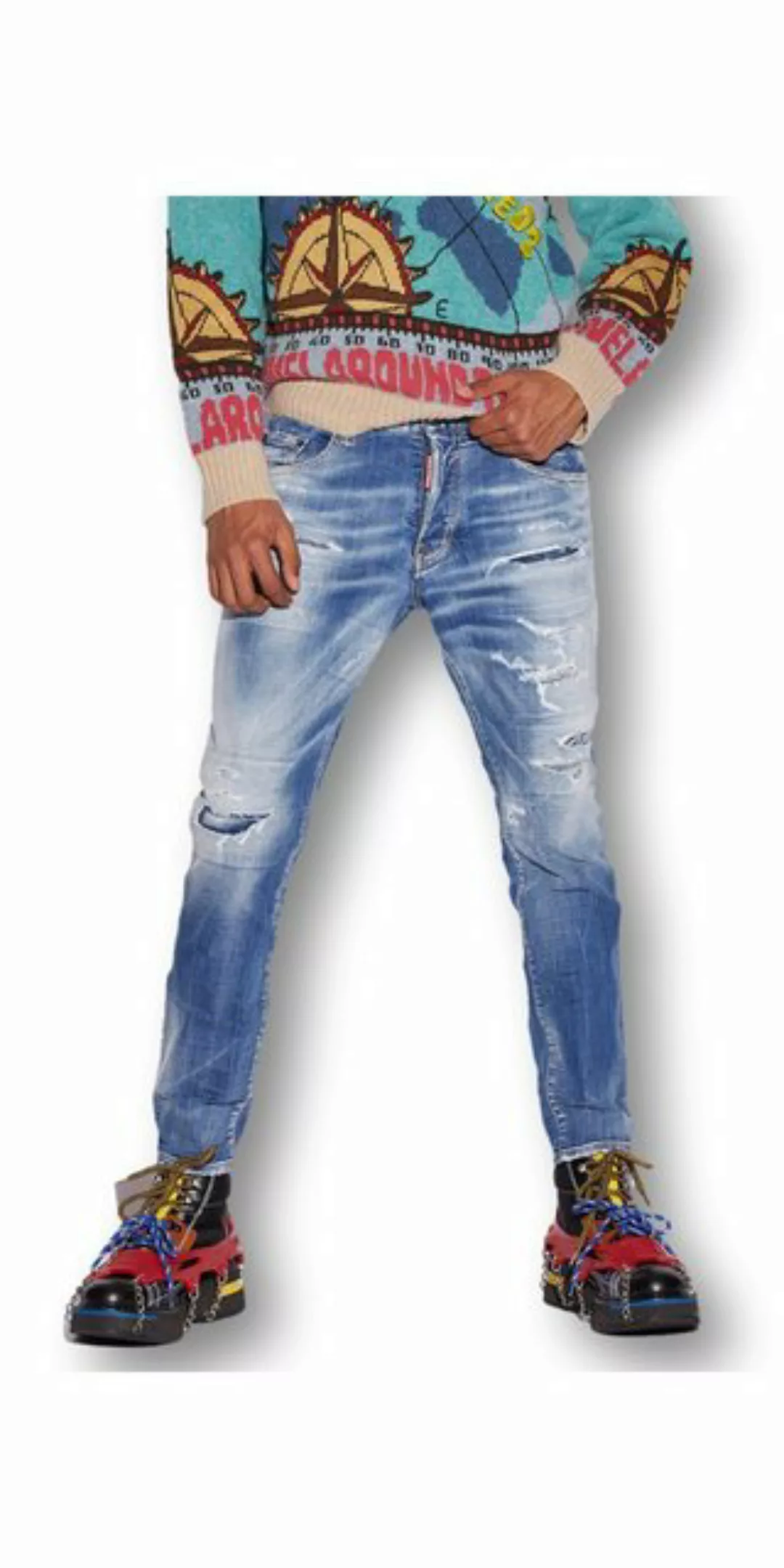 Dsquared2 Relax-fit-Jeans Dsquared2 Light Sandy Jeans Blau Herren günstig online kaufen