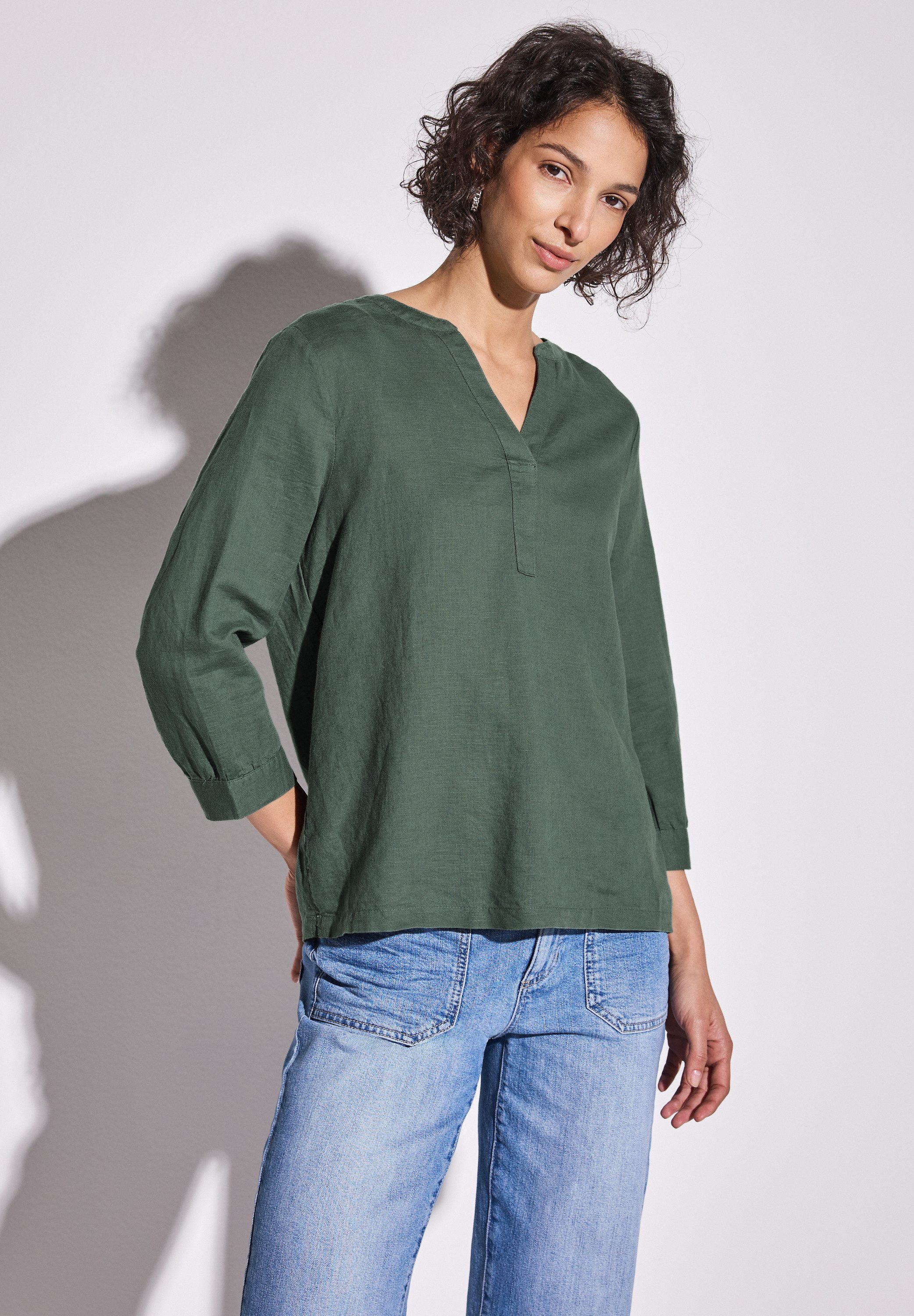 STREET ONE Klassische Bluse, mit 3/4 Ärmeln günstig online kaufen