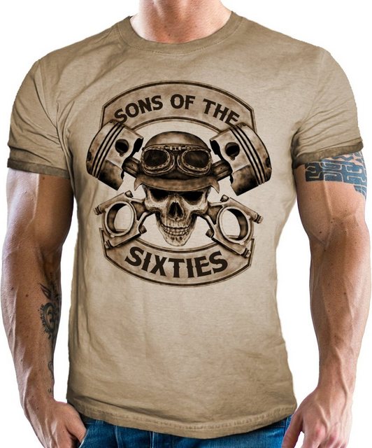 GASOLINE BANDIT® T-Shirt für Biker im Vintage Retro Used Look: Sons of The günstig online kaufen