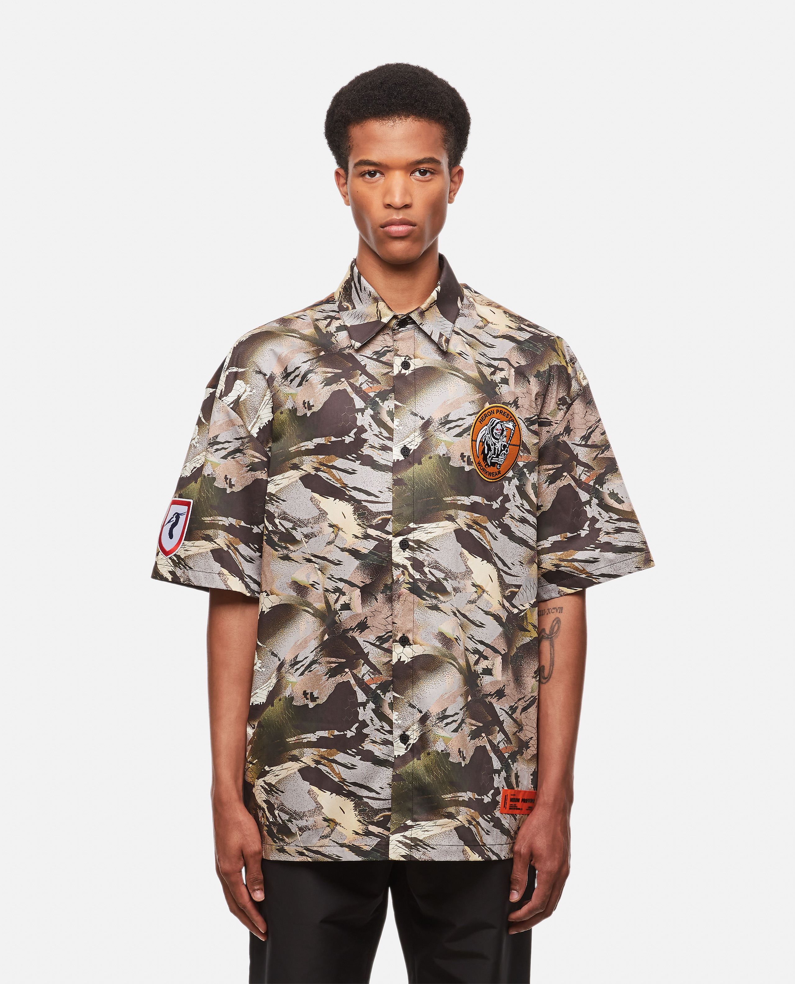 CAMOUFLAGE COTTON BOWLING SHIRT günstig online kaufen