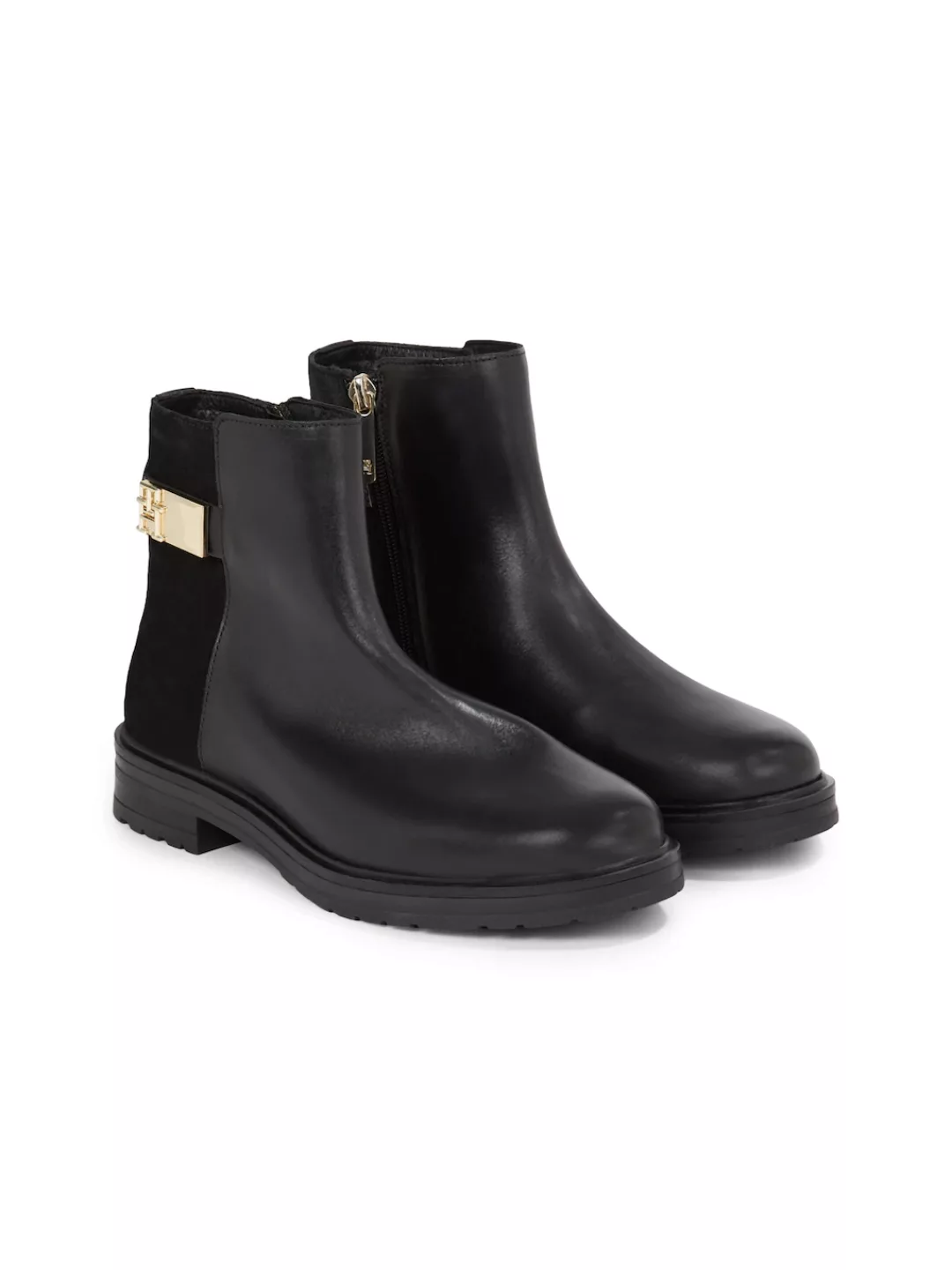 Tommy Hilfiger  Damenstiefel TH LOGO LEATHER MIX CHELSEA günstig online kaufen