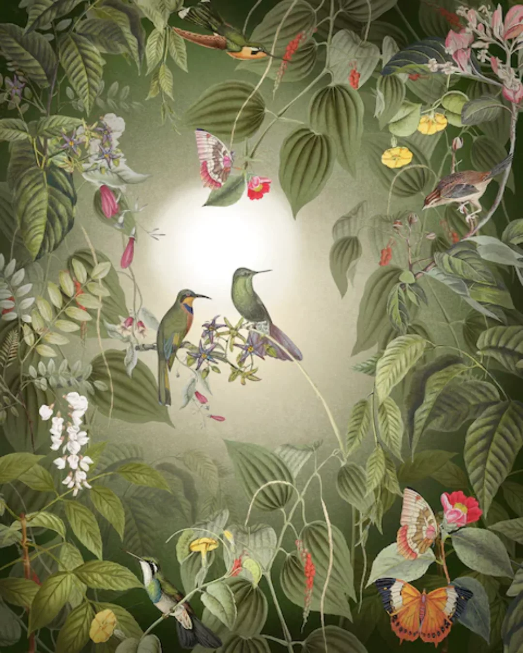 KOMAR Vlies Fototapete - Wildlife Birds  - Größe 200 x 250 cm mehrfarbig günstig online kaufen